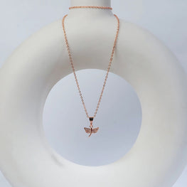 18k Rose Gold Micro Plated Mystique Little Fly Pendent Chain